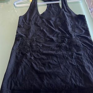 MCQ Black cotton tank size Small